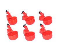 MasYosh Chicken Water Cups 6PCS Stainless Steel Automatic Watering Feeder for Poultry Drinking, for Chickens Ducks Birds, POM Material