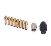 MasYosh Chuck Collet Kit, Quick Release Head Adapter with 8 Sizes Brass Collet and Nut for Rotary Tools, Compatible with Drill Grinding Wheel Polishing Disc