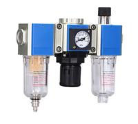 MasYosh Compressed Air Filter Regulator Lubricator Combo, 3 in 1 Unit with Stable Pressure Regulation and Efficient Water Removal, for Industrial Pneumatic Systems (GC200-06)