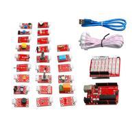 MasYosh Development Board Kit, Graphical Programming Sensors Learning Kit for Beginners and Advanced Users with LED Module, Cables, Multiple Sensors