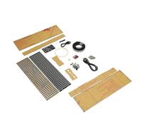 MasYosh Digital Clock Soldering Kit, 32x8 Dot Display with Dimmable RGB Voice Control for Sound Spectrum, Electronic Project Parts for Students and Enthusiasts