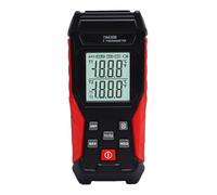 MasYosh Digital K Type Thermometer, 2 Channel Dual Input Thermocouple Temperature Meter with Backlit LCD Display, for Industrial Use