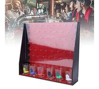 MasYosh Drinking Party Game, Funny Colored Dropping Chips Bar Shot Game with 6 Wine Glasses, for Adult Friends Social Drinking Games