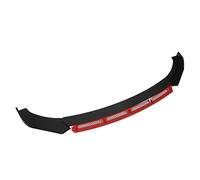 MasYosh Front Bumper Lip Spoiler, 3pcs ABS Universal Car Body Kit with Exquisite Workmanship, for Automobile Modification and Protection (Red)