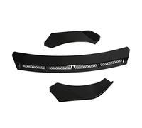 MasYosh Front Bumper Lip Spoiler, 3pcs ABS Universal Car Body Kit with Exquisite Workmanship, for Automobile Modification and Protection (Black)