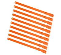 MasYosh Goat Collar Adjustable Strong PU Livestock Collar for Farm Animal 10PCS Cluster Isolation for Cow Sheep 23.2x1.6x0.4in (Orange)