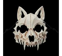 MasYosh Halloween Dragon God Mask, Unisex Skeletal Design (White)