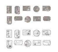 MasYosh Handbook Decoration Stickers, Unique Black and White Design (Corn