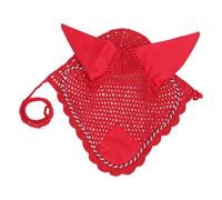 MasYosh Horse Ear Bonnet, Cotton Breathable Fly Veil Crochet Equestrian Ear Net with Handcrafted Design, for Sensitive Horses