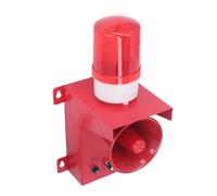 MasYosh Industrial Siren Alarm, Freeze Proof 130db Adjustable Volume with 3 Tones High Power LED Strobe Light, for Mine Factory Construction Site School (DC24V)