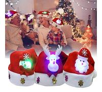 MasYosh LED Christmas Hats for Adults and Kids, 37cm (a)
