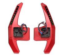 MasYosh LED Paddle Shifter Extension, Professional F1 Design with LED Shift Indicator and RPM Adjustment, for A4 A5 S3 S4 S5 RS3 RS4 RS5 Q5 Q7 Q8 R8 RS6 C8 (Red)