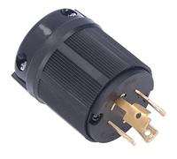 MasYosh Locking Plug, PA66 Plastic Brass 4 Hole Generator Plug Connector 30A 277V 480V with Wear Resistant Durable, for Stove Dryers Generators