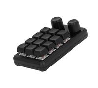 MasYosh Mini Gaming Keypad, 12 Keys 2 Knobs Programming Macro Keypad with RGB Light, for Gaming Office Music Media Industrial Control
