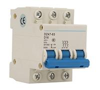 MasYosh Miniature Circuit Breaker, Retardant Housing 3P Automatic Circuit Breaker with Strong Breaking Capacity 6000A, for Office Building Residential Building Lighting DZ47 63 (DZ47-63 D16)