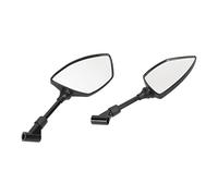 MasYosh Motorcycle Rearview Mirror, 360 Degree Rotatable Adjustable Convex Glass Lens ABS Construction, with Installation Accessories, for Scooter ATV Sport Dirt Bike (Gold)