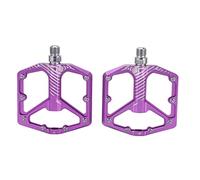 MasYosh Mountain Bike Pedals, Ultralight Aluminum Alloy Platform Pedals with 8 Anti Slip Pins and 3 Layer Sealed Bearings, for Road City Folding Bikes (Purple)