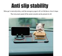 MasYosh Non Slip Dashboard Mat, Anti Skid Mobile Phone Holder with Multifunctional Silicone Storage for Car Truck SUV Universal Dash Pad (Red)