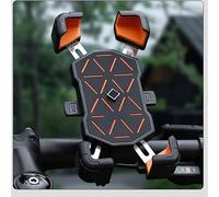 MasYosh Phone Holder Anti Shake Lightweight Multifunction Navigation Mobile Phone Clamp for Mountain Bikes (Orange Handlebar Mount)