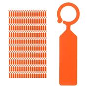 MasYosh Plant Tree Tag Durable Hanging Labels Markers 100Pcs for Garden Supplies PVC 11x2.4cm for Gardeners (Orange)