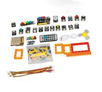 MasYosh Programming Development Board Kit, Building Block Robot with Sound Human Body Temperature Obstacle Avoidance Sensors LED Lights, for Kids Beginners to Improve Coding Skills