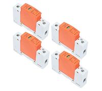 MasYosh Protective Device, 4Pcs 1P DIN Rail Mounting SPD with Visible Window Indicators and Anti Cracking Buckle Design, for Home Use AC 420V 20kA 40kA 60kA (Imax: 60kA)