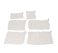 MasYosh Reusable Mesh Drawstring Bag Durable Grocery Storage Bag for Fruits and Vegetables, 6PCS for Shopping in the Farmers Market, Cotton Material, 3 Sizes