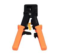MasYosh RJ45 Crimp Tool, Professional Heavy Duty Steel Wire Terminal Crimping Machine with High Standard Accurate Crimping Die for Ethernet Cables, Telephone Cables, RJ11 RJ12 Connectors (Orange)