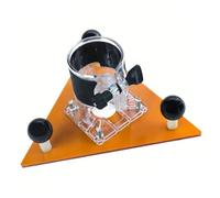 MasYosh Router Triangular Base, ABS Engineering Plastic 65mm Trimming Machine Balance Plate with Sturdy Construction for Slotting Chamfering Woodworking