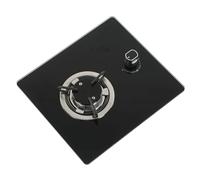 MasYosh RV Gas Stove, 1.8Kw Tempered Glass Panel with Multi Directional Air Supply and Battery Ignition, for Caravan Yacht Boat Kitchen