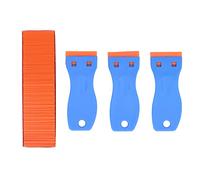 MasYosh Scraper, Ergonomic Curved Handle Comfortable Grip ABS Material Paint Remover, with Handle, for Auto Window Glass Sticker Label Glue Decal