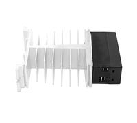 MasYosh Solid State Relay, 3-32VDC Input 5-220VDC Output 120A SSR Module with Heat Sink Base Plate, for Computer Peripheral Interface Equipment Thermostat System Temperature Regulation