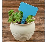 MasYosh T Shape Durable Garden Labels Plant Tag for Classification and Sorting, Writable Plant Labels for Gardening Helper, 20PCS Garden Tag for Home Potted Plants (Light Blue)