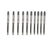 MasYosh Taper Plug Tap Set, 10Pcs Carbon Steel M2.5 Straight Shank for Metal Processing, with Impact Resistant Heat Treated for Wood Plastic Aluminum