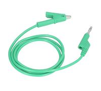 MasYosh Test Leads, Brass Banana Plug Wire Cable with Soft Silicone Sheath for Car Truck Battery Electrical Testing, 20A 3000V (Green)