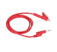 MasYosh Test Leads, Brass Banana Plug Wire Cable with Soft Silicone Sheath for Car Truck Battery Electrical Testing, 20A 3000V (Red)