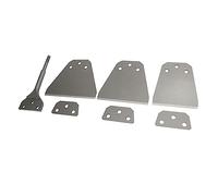 MasYosh Tile Removal Chisel Tool, Ultra Thin Heat Treated Spring Steel Floor Scraper Kit for Mortar and Tile Removal, with Flexible Blades for Electric Hammer Drills