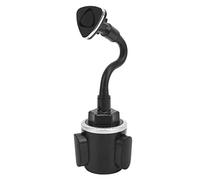 MasYosh Universal Car Cup Phone Holder, Magnetic Phone Mount with 360 Adjustable School Wall for Smartphones, Silicone Anti Slip Pads for Secure Fit in Vehicle Cup (Silver)