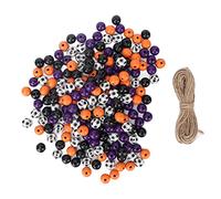MasYosh Wood Beads, Round Decorative Crafting Beads (Purple Black)