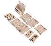 MasYosh Wooden Desk Calendar with Reusable Blocks