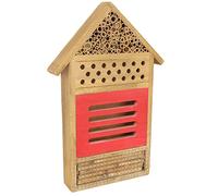 MasYosh Wooden House, Bee Hotel Shelter Garden Decoration Nesting Box with Tubular Tunnels, for Encouraging Bees and to Live in Your Garden