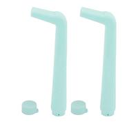 Masyrt 2 Pcs Hiccup Straw Small Hole Flat Mouth Reusable Stop Hiccups Straw for Adults Kids (Aquamarine)