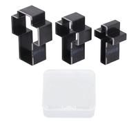 Masyrt 3PCS Crossed Shape Cutting Dies Set, Leather Punch Cutter for Crafts, Hollow Punching Dies for Leather, Sizes 69mm, 61mm, 53mm