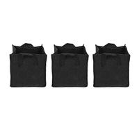 Masyrt 3pcs Plant Grow Bags with Handles Black Square Felt Garden Vegetable Growing Container ((3 gallons) 19.5 * 19.5 * 20)