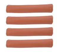 Masyrt 4pcs Baby Stroller Armrest Protective Cover in PU Leather with Washable and Removable Zipper, Suitable for Stroller Handlebar Sleeve (Brown)