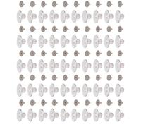 Masyrt Adjustable Pants Buttons, Bulk 50 Sets 17mm Star Pattern Stainless Steel with 2x6.5mm Screw, No Sew for DIY Leather Collars, Belts, Handbags, Jeans