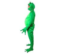 Masyrt Adult Frog Costume for Halloween, One Piece Cosplay Jumpsuit Outfit, Party Costume Frog Prince Set (warm light #12)