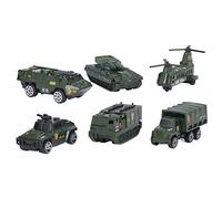 Masyrt Army Toy Set for Boys, Diecast Military Vehicles Pack - Includes Assorted Transporter, Tank, Helicopter, Armored Car for Kids Aged 3+