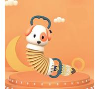 Masyrt Baby Accordion Musical Instrument with Hand Grip, Cute Animal Shape | Educational Toy for Infants Kids with Sound Effects, Safe Material (Dog)
