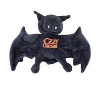 Masyrt Black Bat Plush Toy,Halloween Black Bat Decor,PP Cotton Soft Cute Bats Stuffed Animal with Gold Embroidery for Rock Music Fan Halloween Easter Christmas Valentines Birthday (Standard)